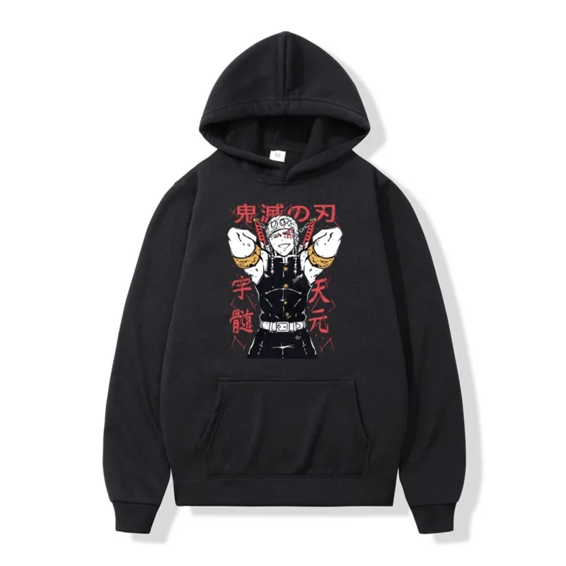

Demon Slayer Anime KImetsu No Yaiba Hoodie Men's Women's Tengen Uzui Manga Oversized Sweatshirt Streetwear Fleece Pullover Coat