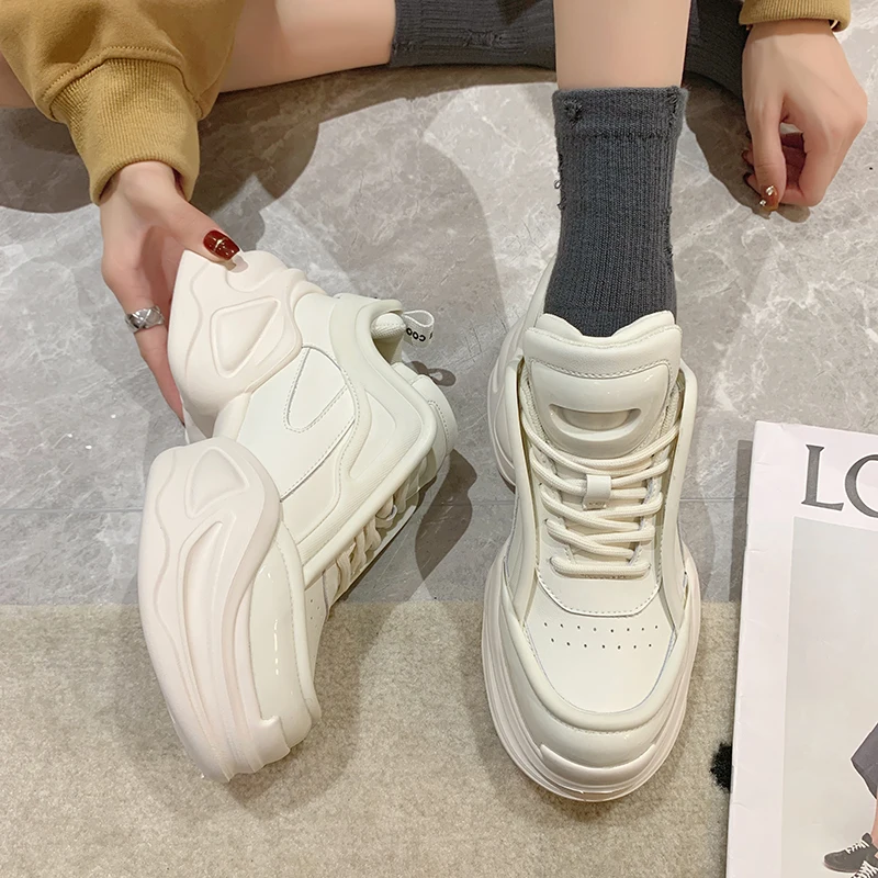 Кроссовки женские на массивной подошве повседневная обувь платформе брендовые