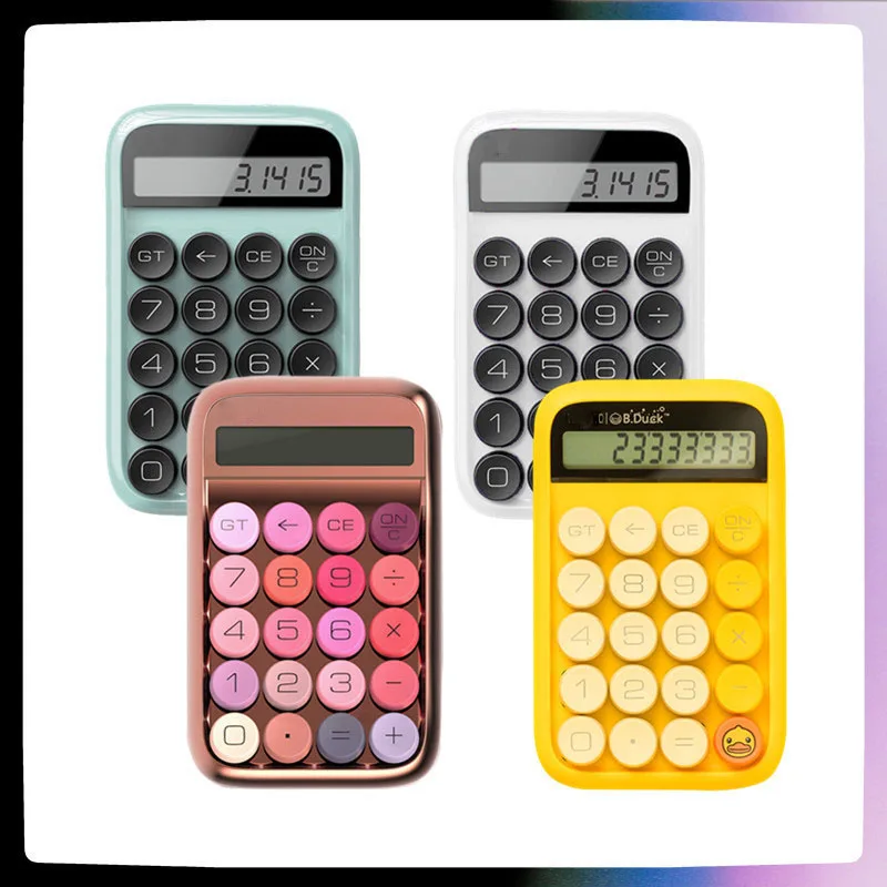 Calculadora de Teclado mecánico de Jelly Beans, calculadora de examen para estudiantes de oficina, pantalla de 10 dígitos, botón de pantalla grande desmontable