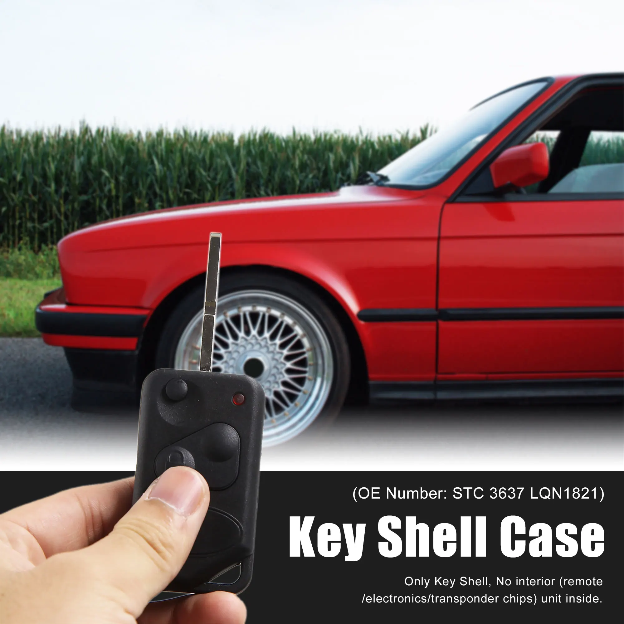 

X Autohaux Car 2 Button Remote Key Fob Case Keyless Shell Cover Tools LQN1821 for Land Rover 1995-2004 Replacement Accessories