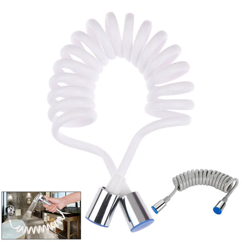 

ABS telephone line style spring flexible shower hose sprayer gun connect pipe