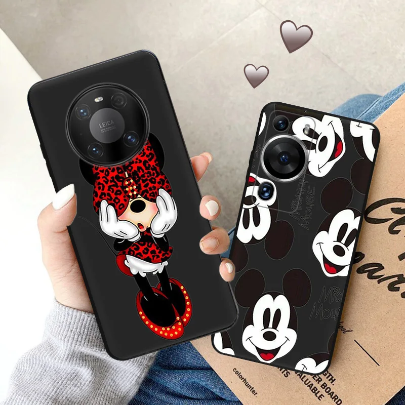 Силиконовый черный чехол для телефона Motorola G200 5G G30 G31 One Fusion милый умный с Минни