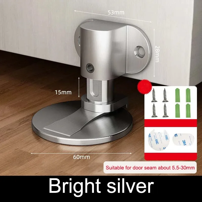Непористый дверной ограничитель из нержавеющей стали, ветрозащитный механический самоблокирующийся дверной ограничитель, магнитный дверной ограничитель, противоударный дверной ограничитель