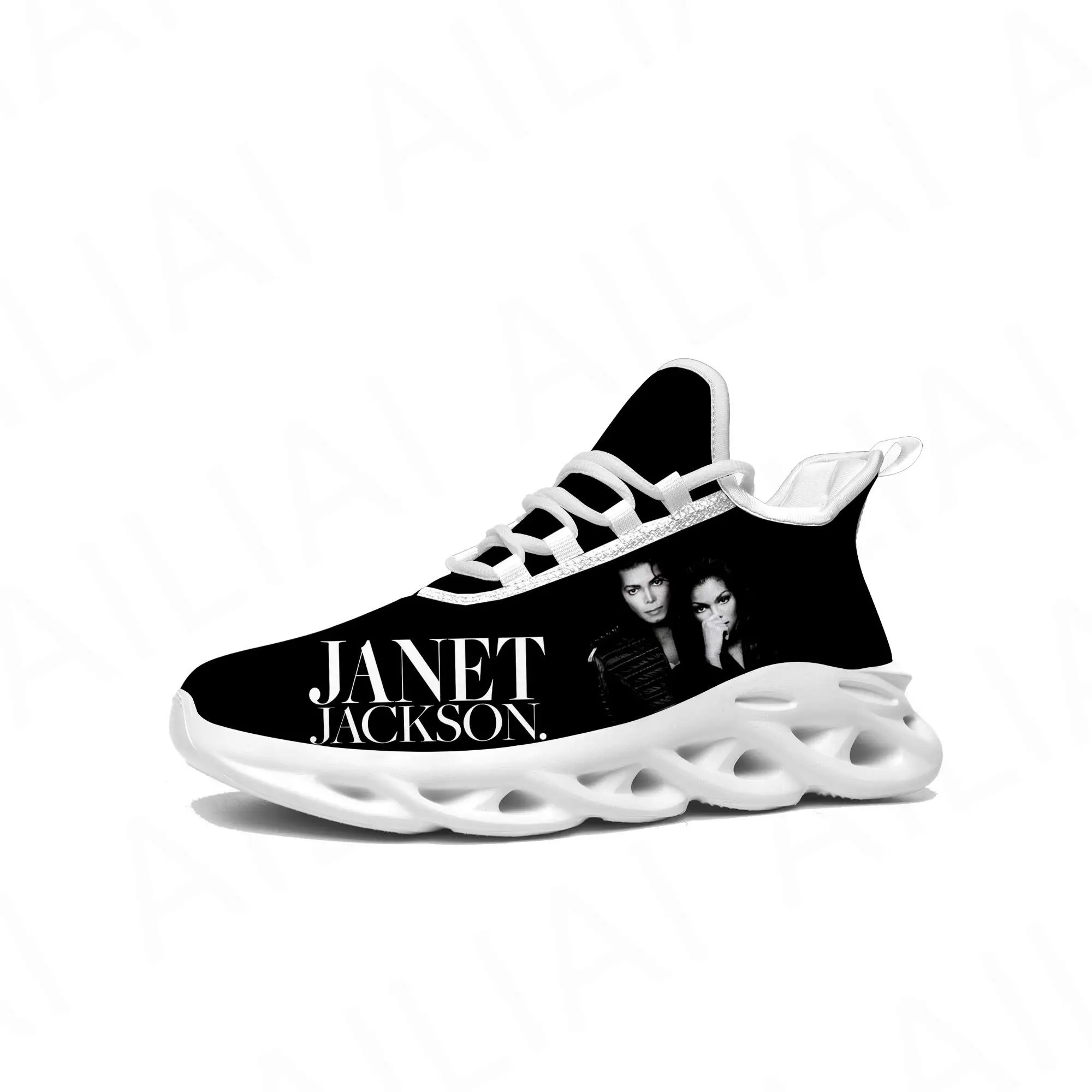 

Janet Jackson Singer Pop Flats Sneakers Mens Womens Sports Running Shoe Sneaker Lace Up Mesh Footwear Tailor-made Shoe White
