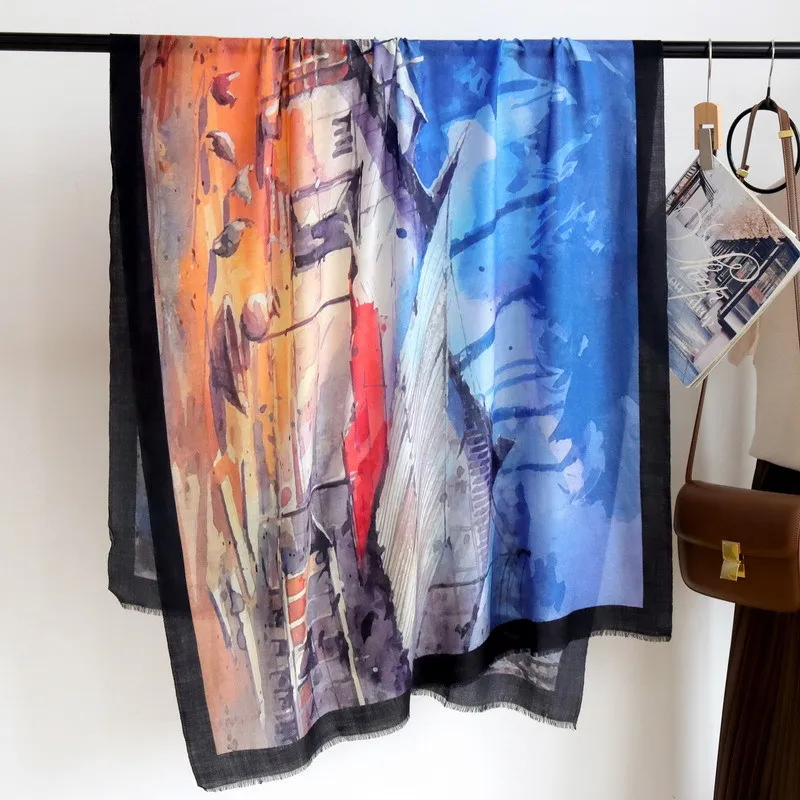 

100*200 см роскошный бренд 100% чистый кашемировый шарф женские шали женские пашминовые палантины хиджабы пляжные палантины шарфы пончо