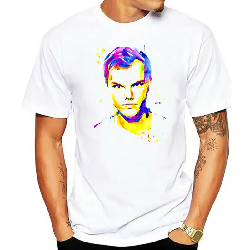 

Футболка Avicii с круглым вырезом и коротким рукавом, Повседневная модная летняя мужская одежда для фитнеса, футболка с круглым вырезом