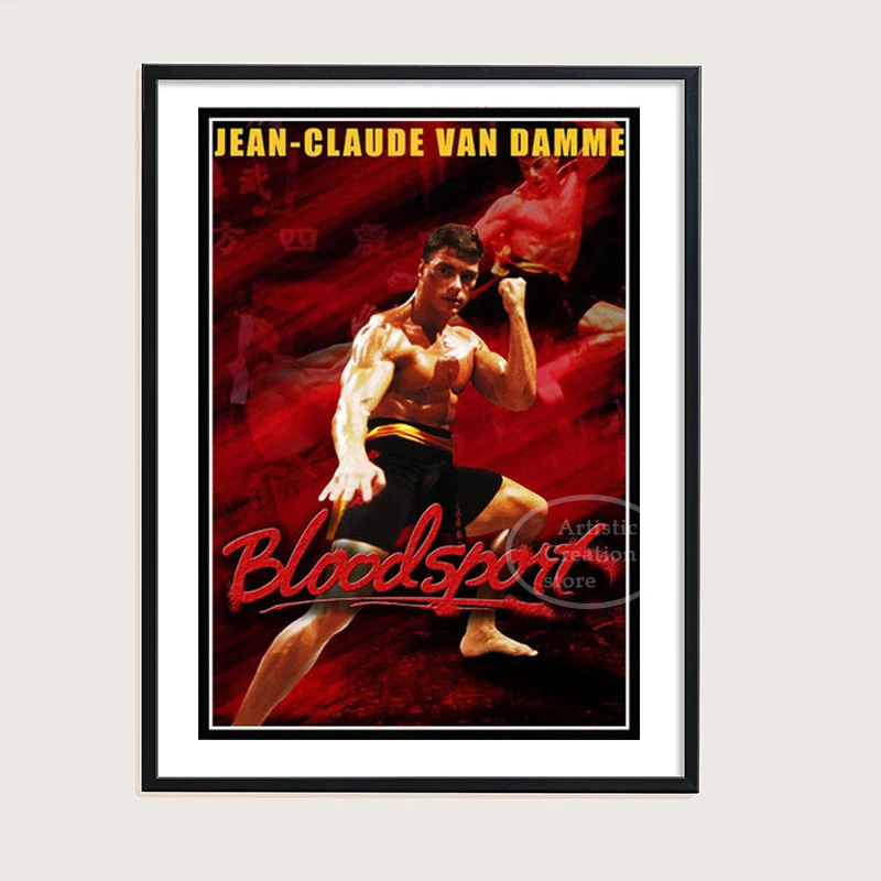Винтажный кинопостер Bloodsport 1988 фильм Жан-Клод кунг-фу Картина на холсте HD принты