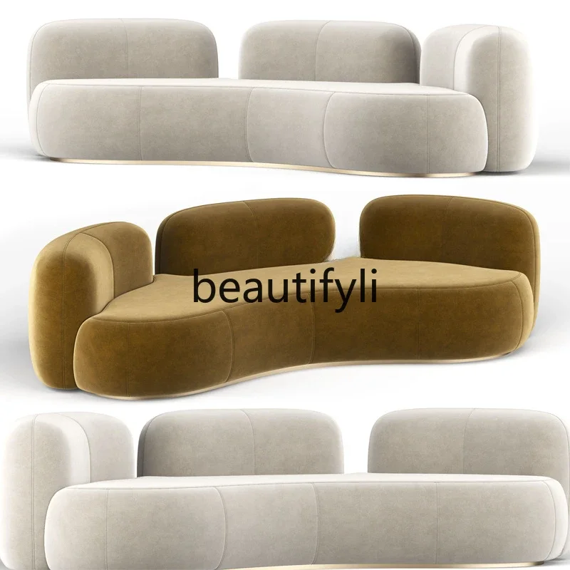 Новый итальянский тканевый диван для гостиной на трех человек простой