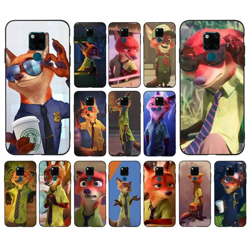 

Disney Nick Wilde Phone Case for Huawei Mate 20 10 9 40 30 lite pro X Nova 2 3i 7se