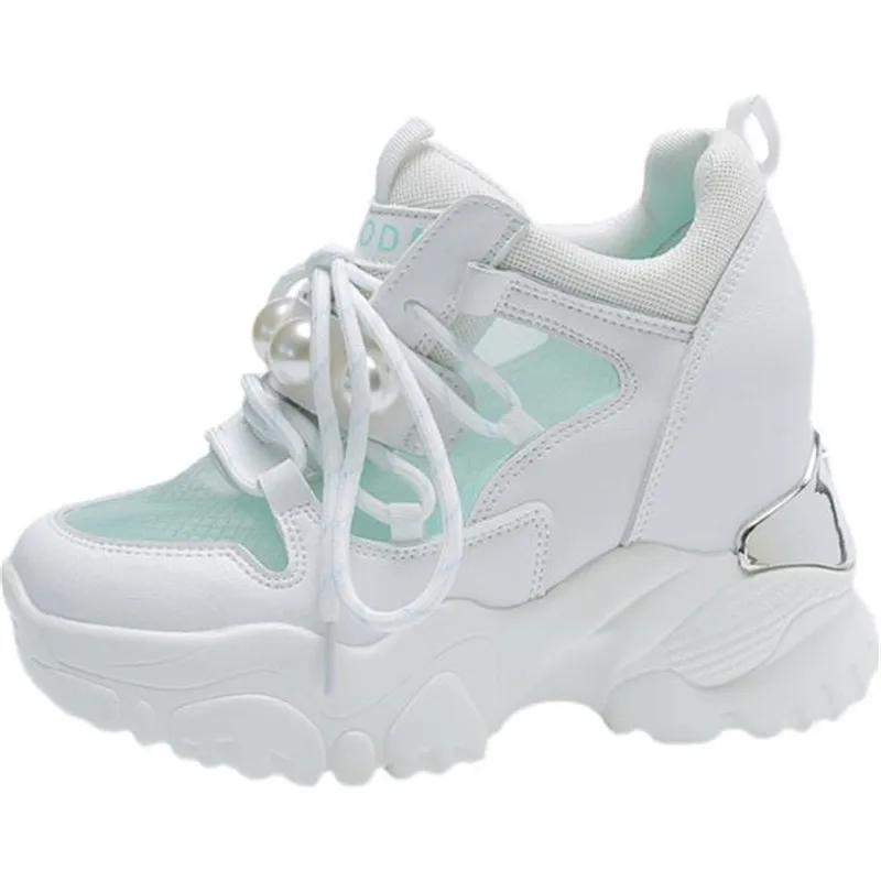 

Кроссовки женские на платформе, Повседневная модная обувь с толстой подошвой, массивные спортивные сникерсы