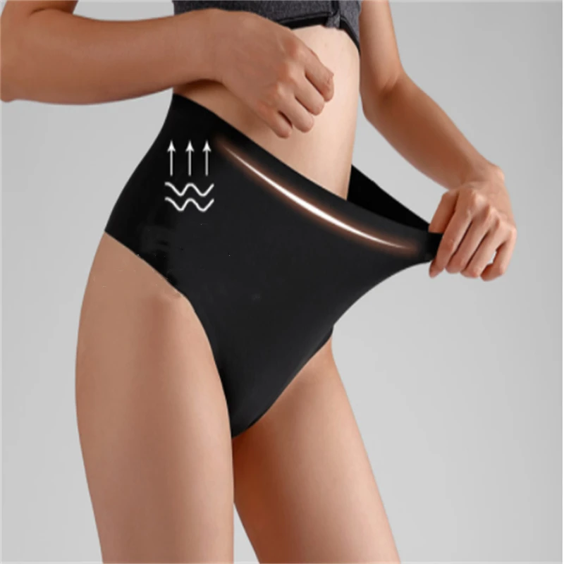 Стринги Женские однотонные из вискозы с завышенной талией размеры до 3XL | Женская