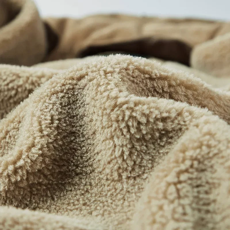 Jackets Man Hooded Casual Muti-pocket Outdoor Removable Snow Coats Thicken Men's Winter Fleece Warm Cotton-Padded Parka