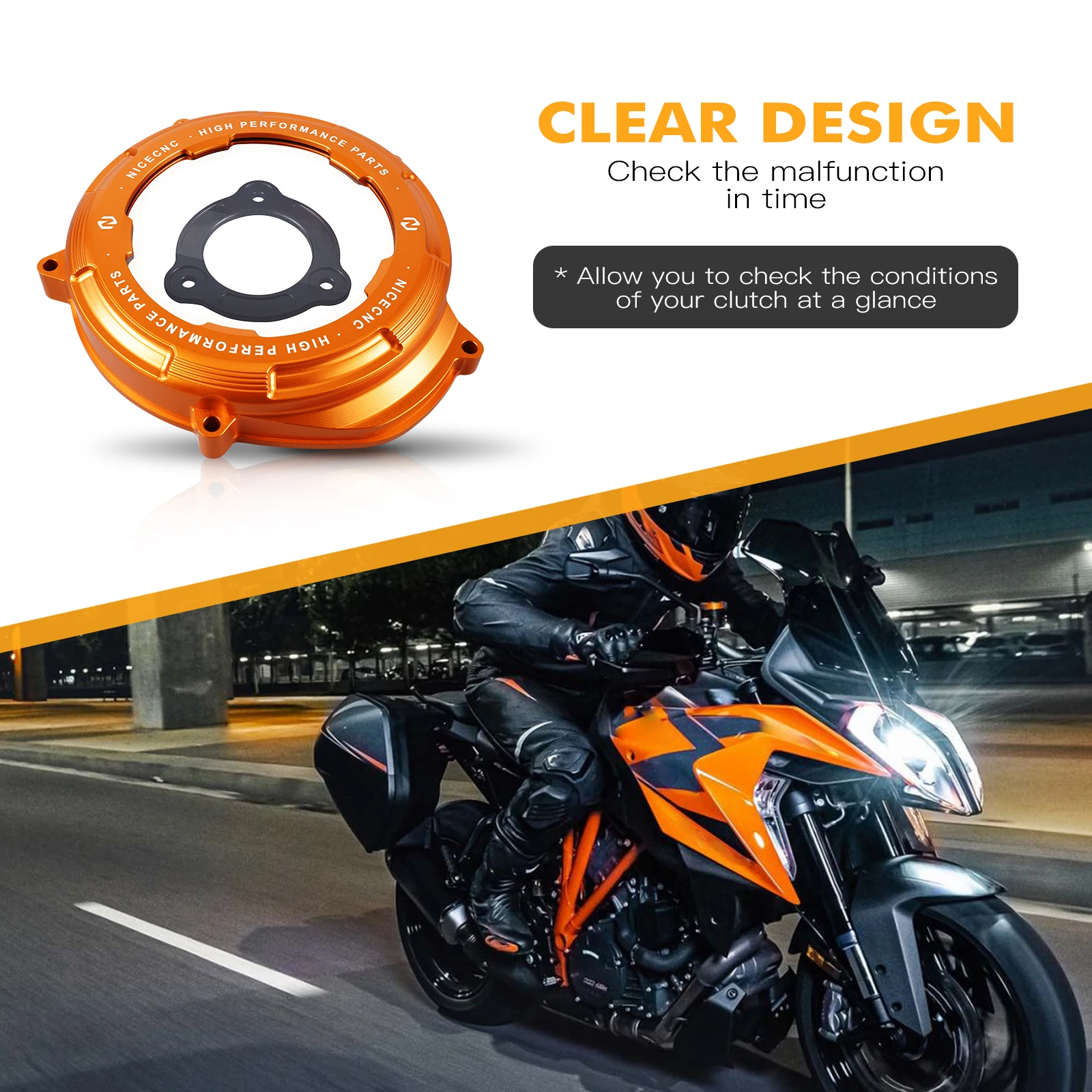 Прозрачная защитная крышка двигателя мотоцикла для KTM 1290 Super Adventure R S T SuperAdv SAR SAS SAT