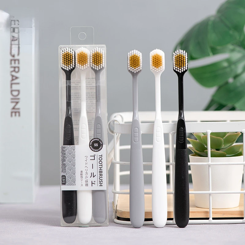 

Quality Toothbrush Soft Bristles Wide Head Portable Travel Couple Home Adult Teeth Antibacterial Beauty Health Oral Care Tools