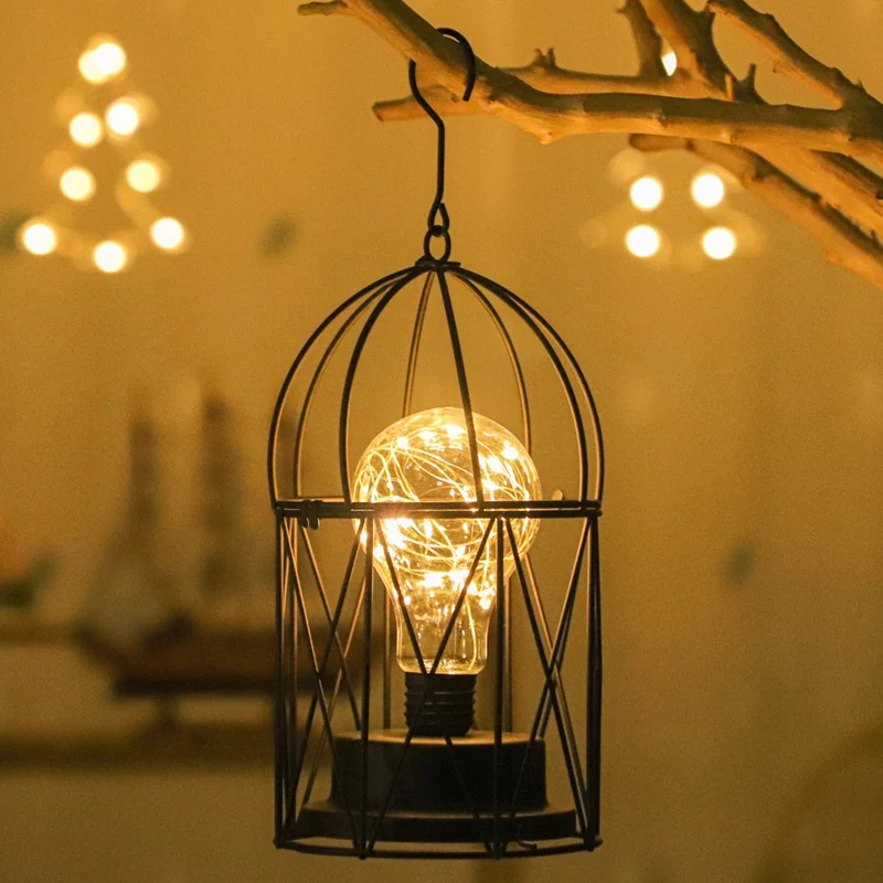

Iron Birdcage Decorative Mini Copper Wire Lamp Tealight Hanging Bird Cage Lantern Of Wedding & Party Decorations