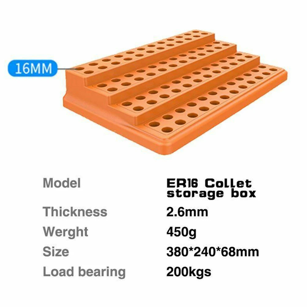 

CNC Machining Center ER Collet Storage Box ER16 ER16-32 ER16 ER20 ER25 ER32 Chuck Milling Cutter Drill Tap Finishing Rack Box