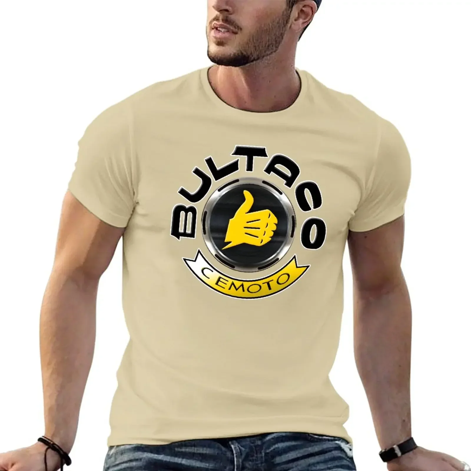 BULTACO SHERPA METRALLA Мужская Хлопковая Футболка Повседневная Спортивная Брендовая