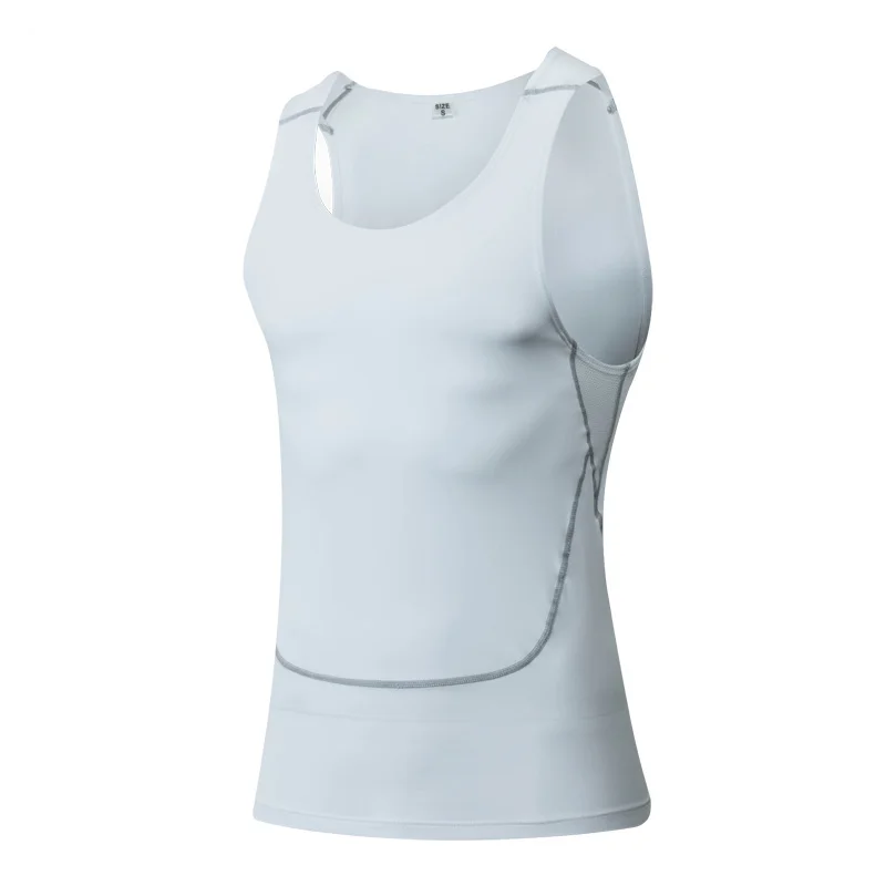 Компрессионный жилет для бега мужские тренировочные облегающие майки