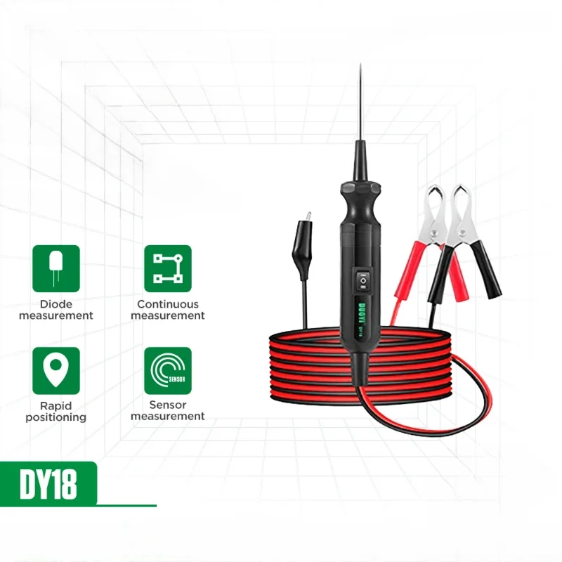 

DUOYI DY18 Automotive Electrical Circuit Tester Power Probe 6-24V DC Pen Vehicle Diagnostic Tools Circuit Tester Scanner Device