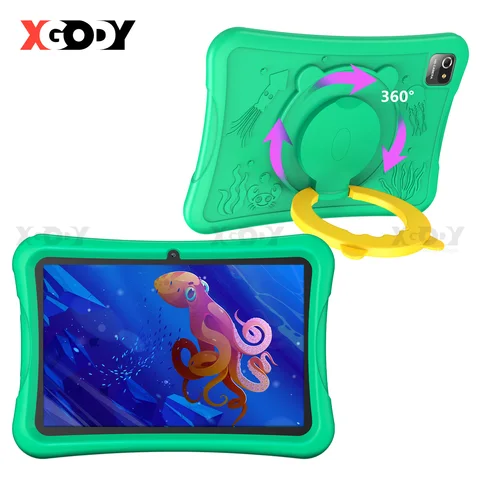 XGODY 10 дюймов планшет Android 12 планшеты для детей Pad N01 Pro PC оригинальный IPS экран милый защитный чехол Бесплатная доставка