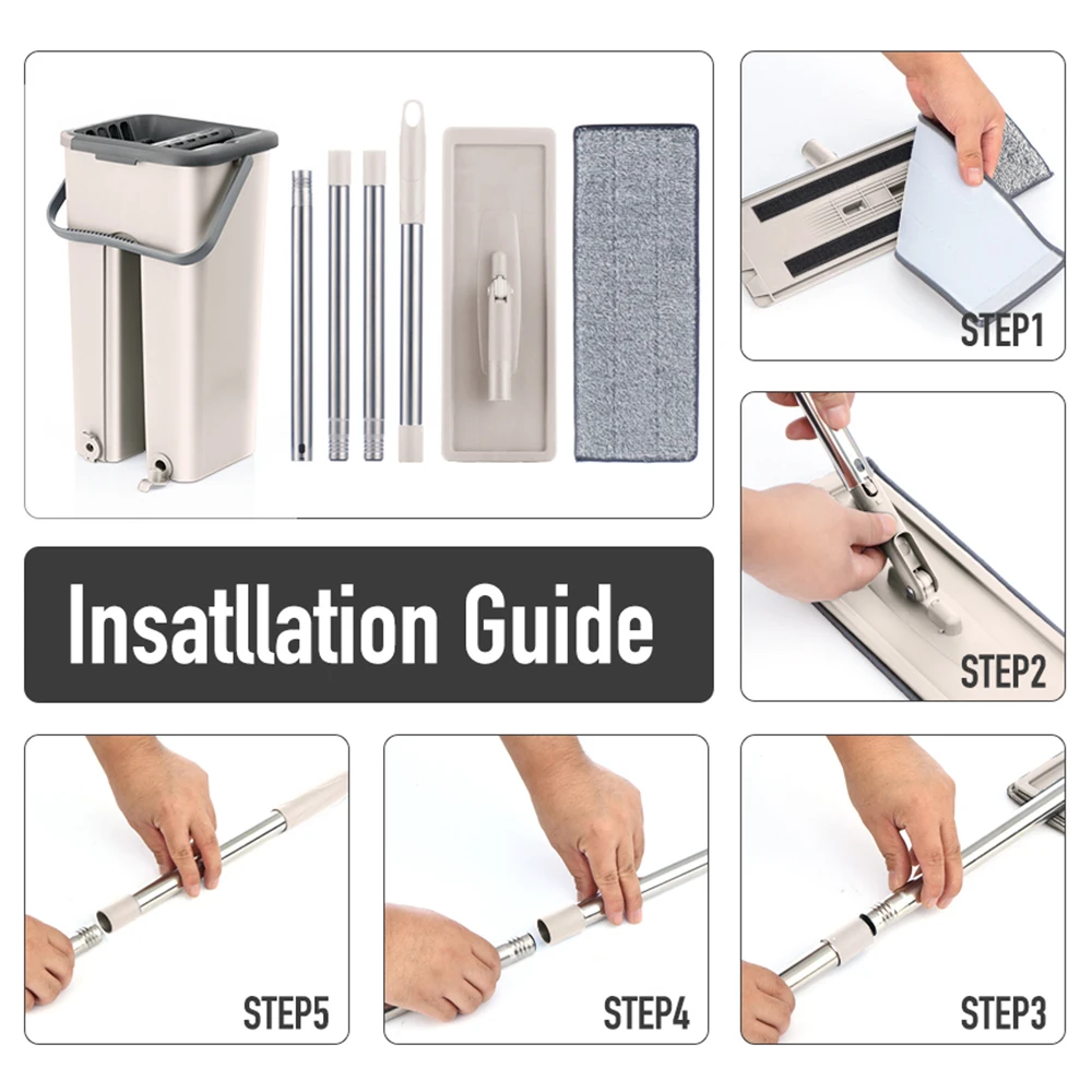 Плоская самоотжимная швабра | Дом и сад