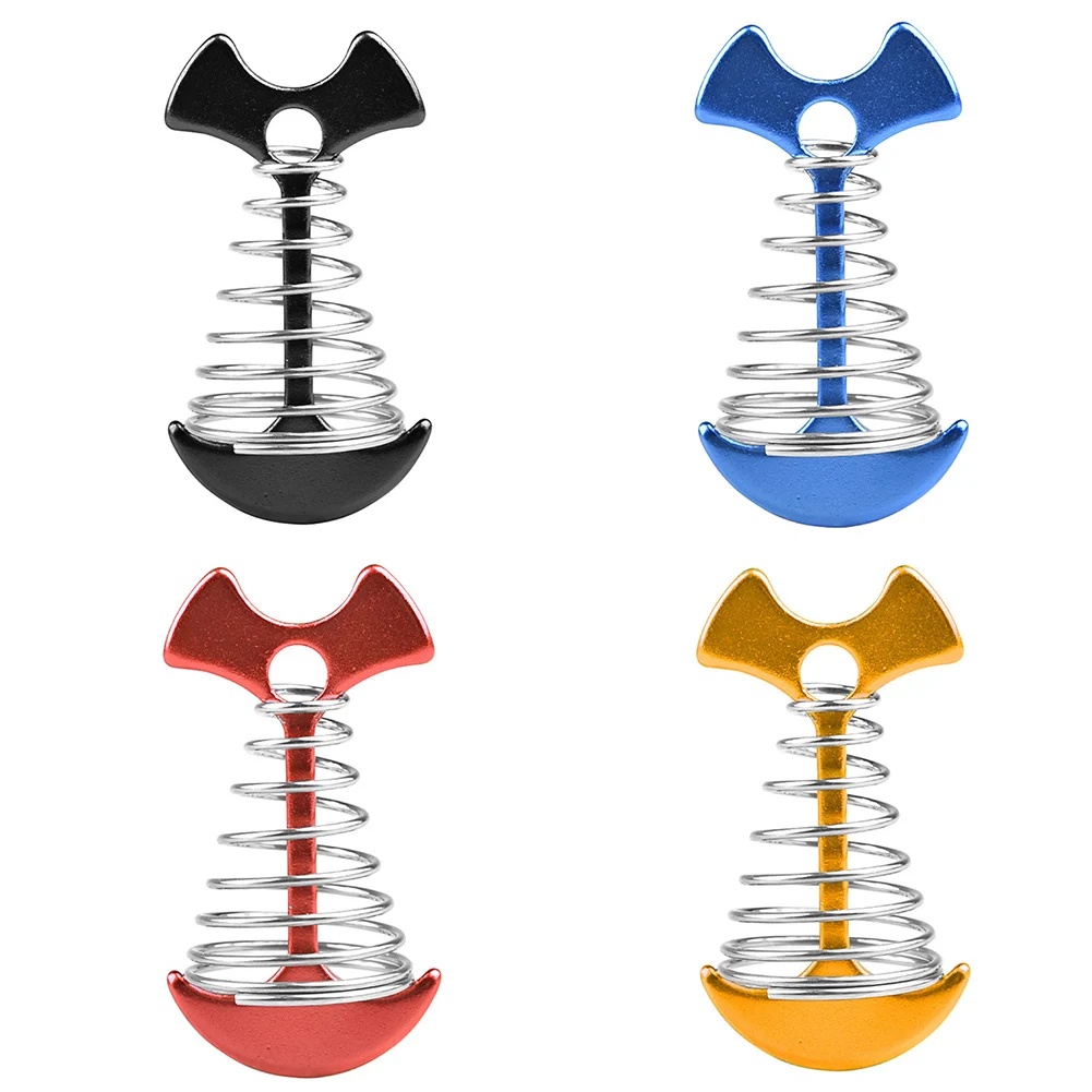 

5pcs/pack Deck Anchor Pegs Camping Fishbone Anchor Tent Peg Deck Floor Stainless Steel Spring Nail Hiking Outdoor Tools
