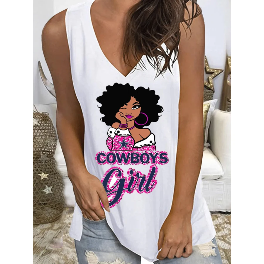 

Dallas Cowboys printed V-neck vest