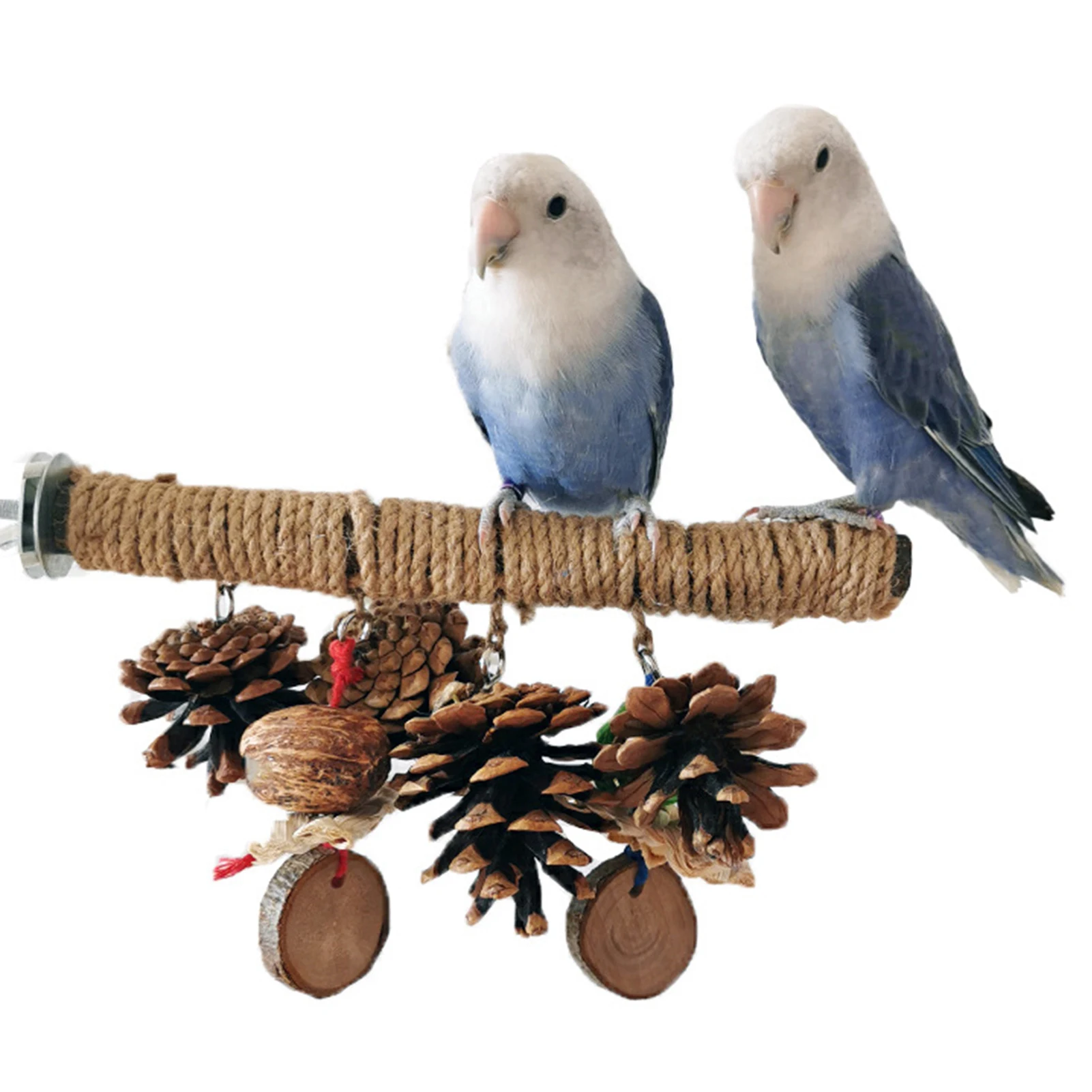 

Деревянная подставка для попугаев, деревянная подставка для попугаев, кокатиков, кусающих когтей, шлифовальные игрушки, аксессуары для пти...