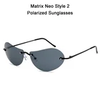 2021 модные крутые поляризационные солнцезащитные очки в стиле матрицы, ультралегкие мужские брендовые дизайнерские солнцезащитные очки без оправы для вождения Ocul