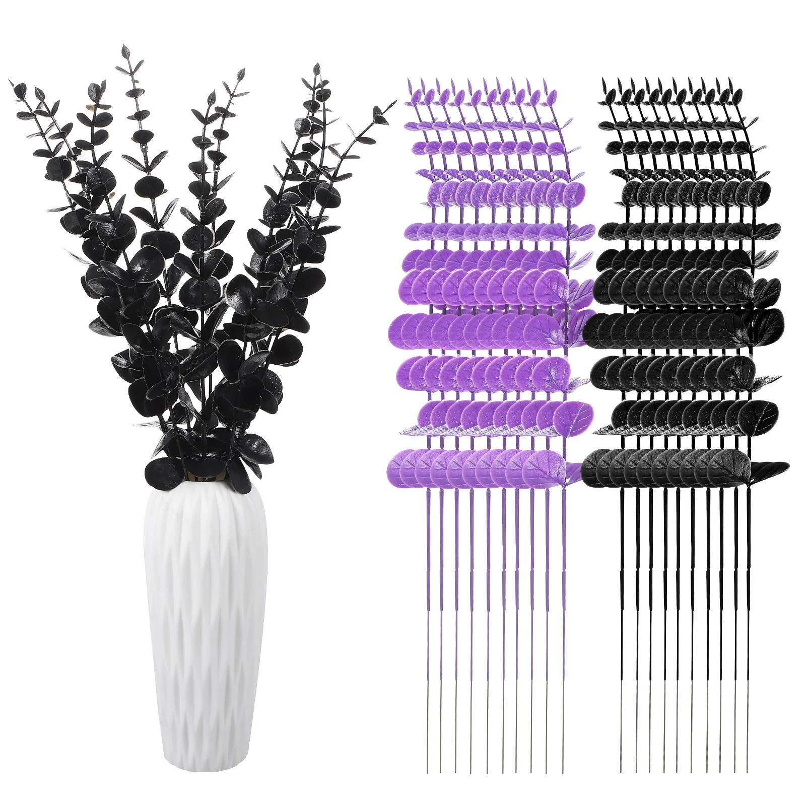 

20 Pcs Green Plants Home Decor Eucalyptus Stem Artificial Stems Plastic Picks Fake Leaves Vases