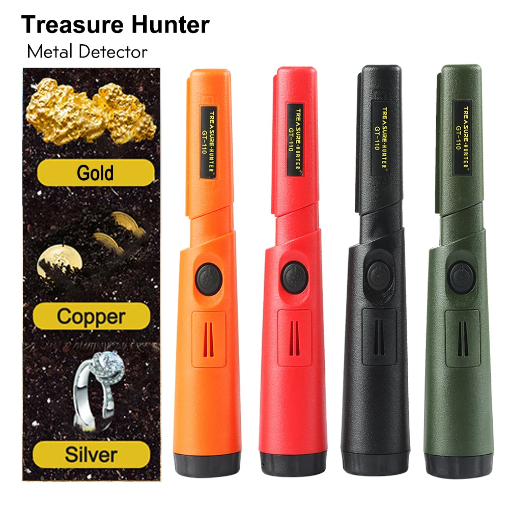 

Metal Detector Go-Pointer Handheld Pinpointing Rod for Treasure Search Gold Waterproof Detecting Static Alarm with Bracelet
