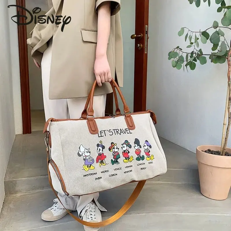Disney Mickey New Unisex Handbag High Quality Cartoon Wet and Dry Separation Travel Bag Fashion Portable Outdoor Fitness Bag