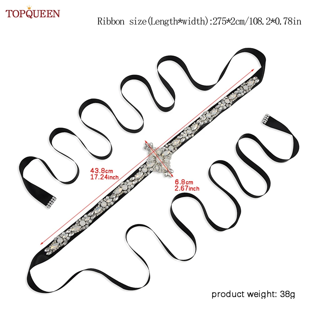 TOPQUEEN S356 Свадебная Опаловая лента украшения ремни Стразы женское свадебное