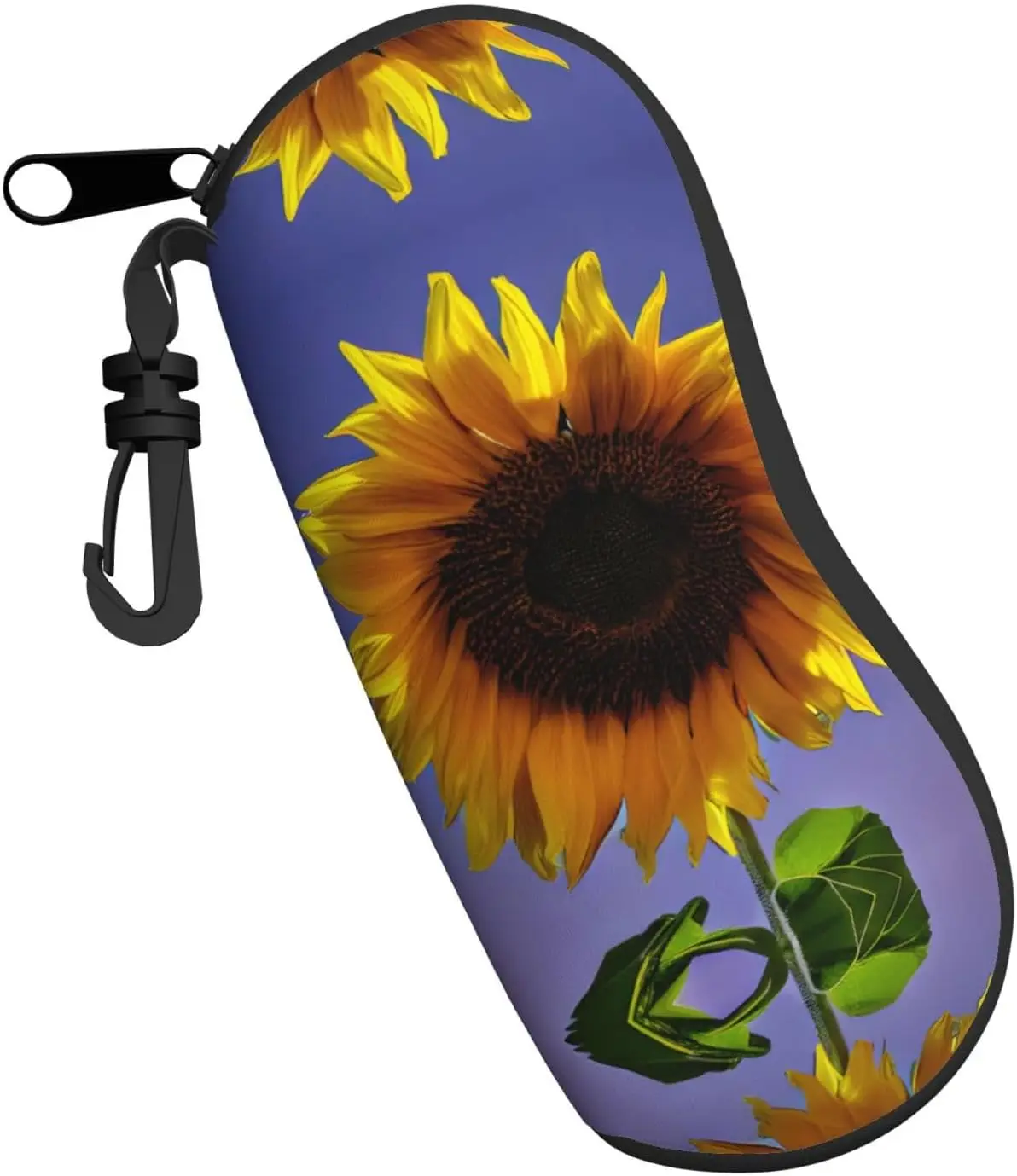 Мягкий Портативный Неопреновый Чехол для очков на молнии с зажимом ремня