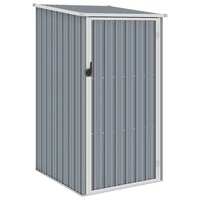 garden storage sheds galvanised steel outdoor tool shed patio decoration grey 87x98x159 cm