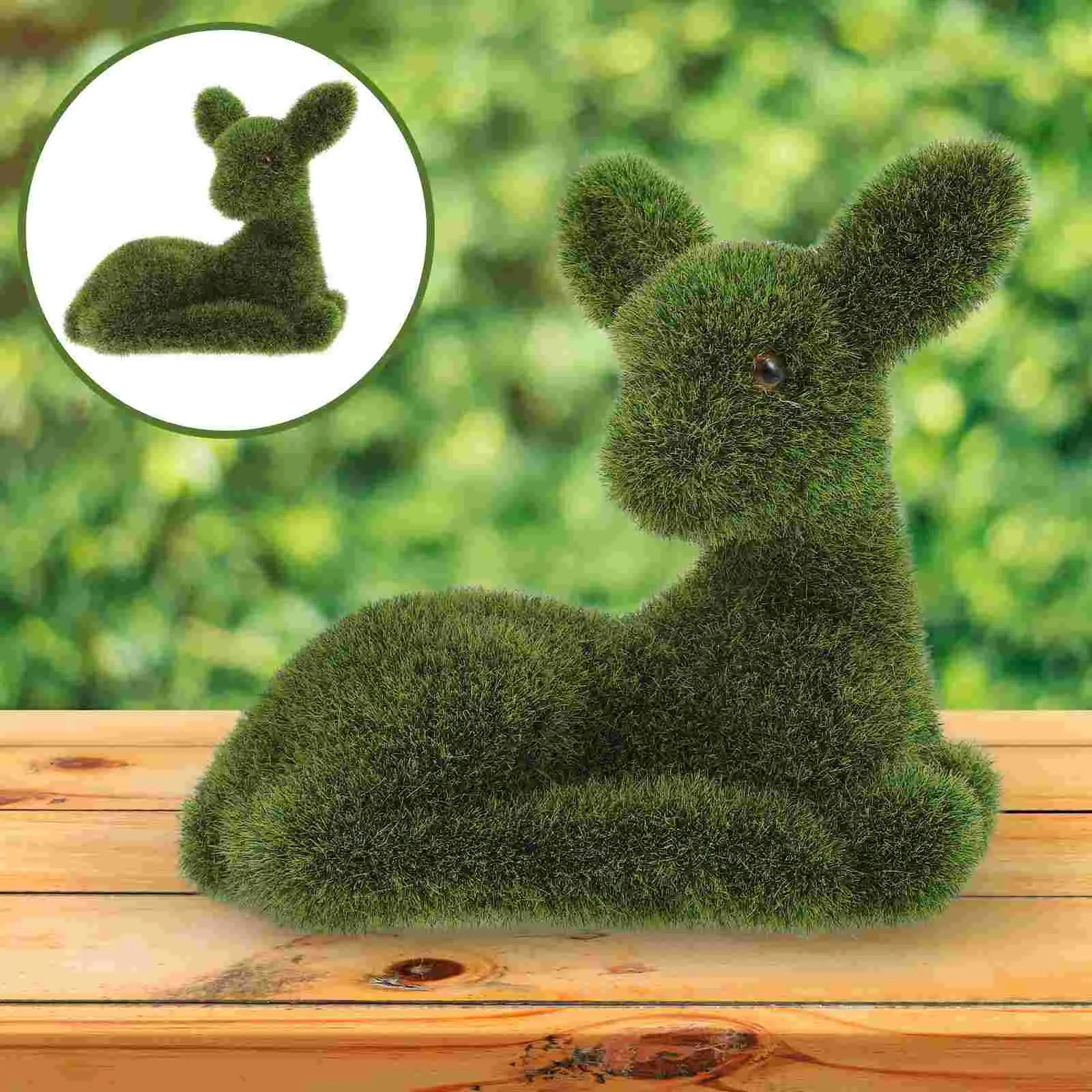 

Deer Flocking Animal Decor Small Ornament Artificial Lawn Flocked Decoration
