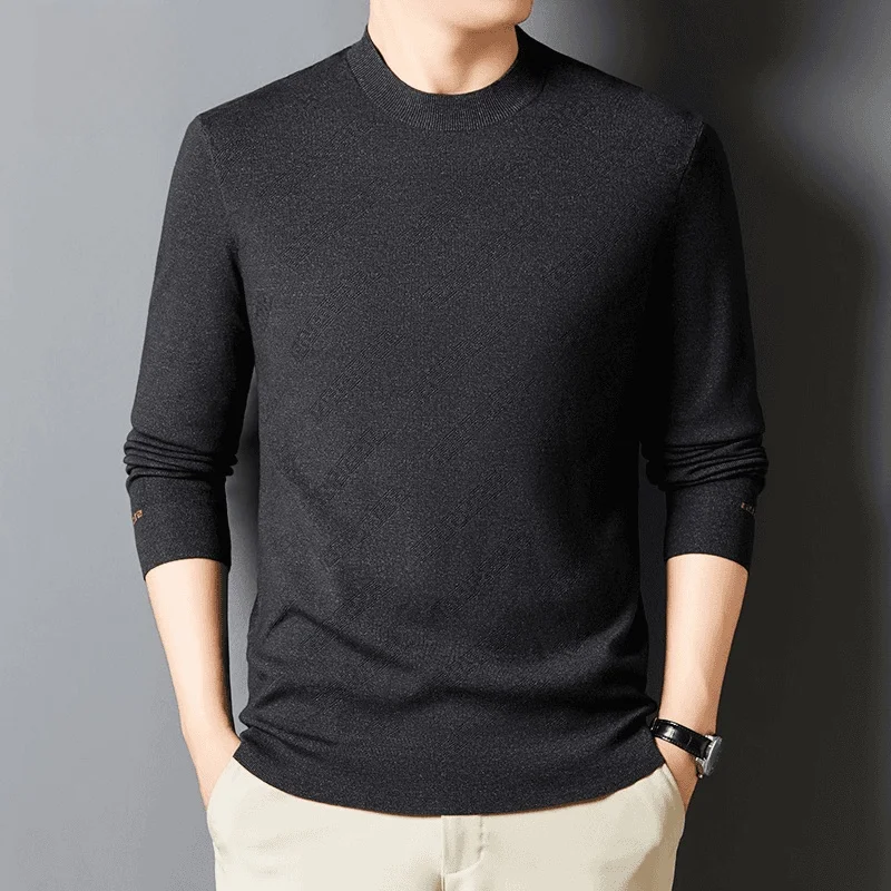 Pierre Cardin Высококачественный мужской шерстяной свитер на весну и осень однотонный