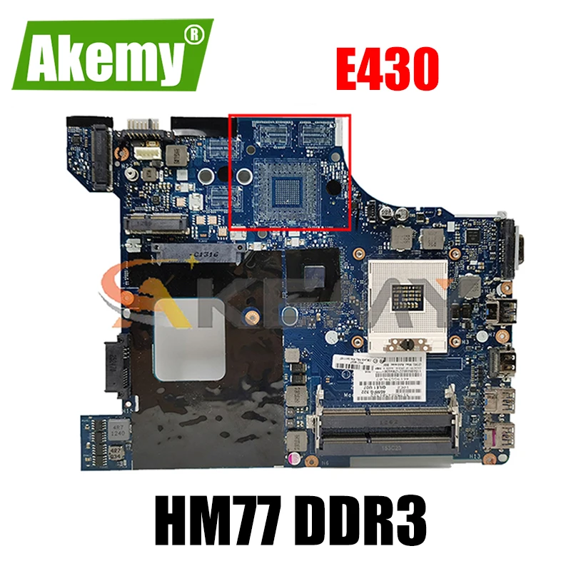 

Akemy QILE1 LA-8131P For Lenovo Thinkpad E430 E430C Laptop Motherboard FRU 04W4018 04Y1168 PGA989 HM77 DDR3 100% Test Work