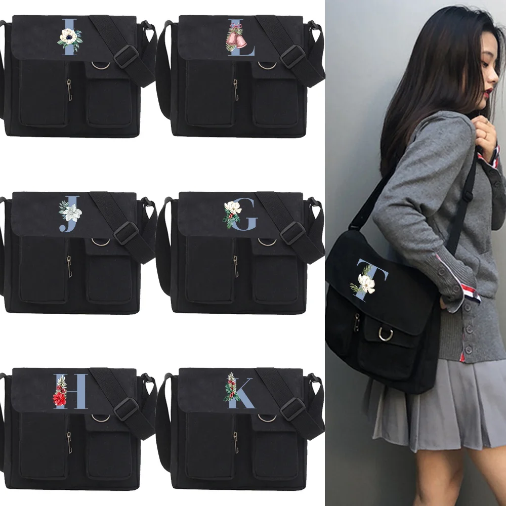 

South Korea Ins Hong Kong Style Bag Versatile Literature Street Shoot One Shoulder Postman Bag Chic Student Messenger Bag Female