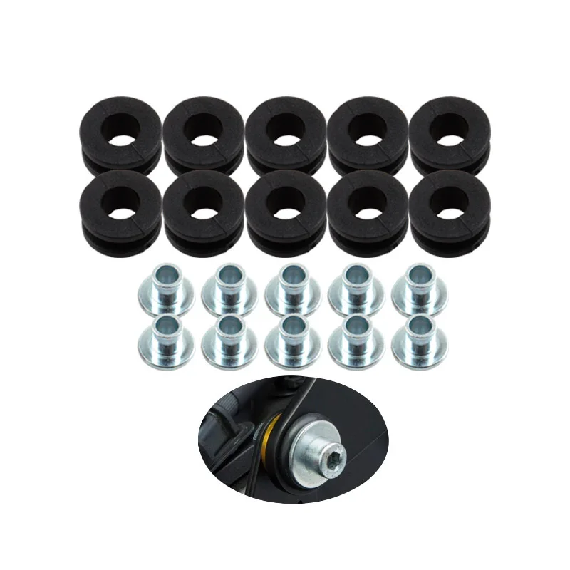 

20pcs/set Motorcycle Rubber Grommets Gasket Kits Bolt Assortment Set Pressure Relief Cushion Accessories For Honda Yamaha Suzuki