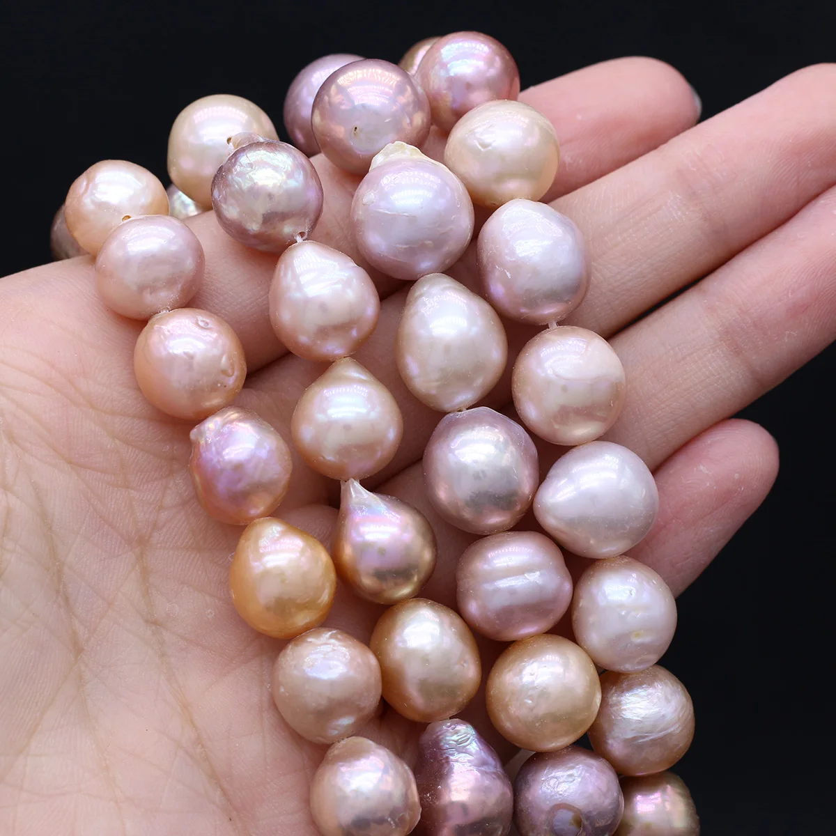 

Natural Fresh Water Pearl Necklace Baroque Colored Freshwater Pearl Shaped Beads for Women Jewelry Party Banquet Gift