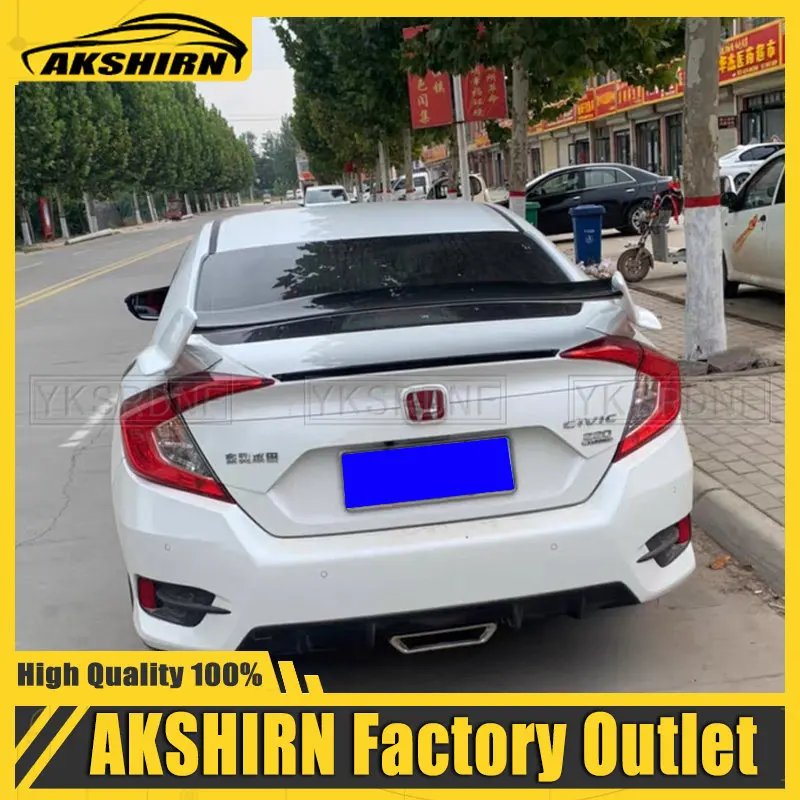 

Сплиттер крыши заднего спойлера, сплиттер крыла, диффузор, комплект кузова, задний дефлектор, аксессуары для Honda Civic Sedan 2016, 2017, 2018, 2019, 2020