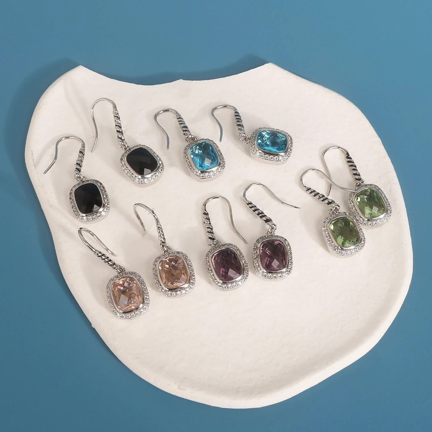 Индивидуальные Подвесные серьги David сферические квадратные ушные крючки модная