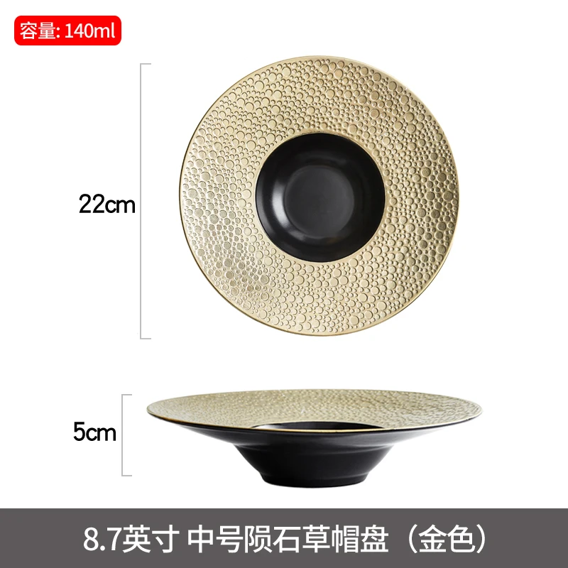 

Creative Ceramic Snack Soup Large Plate Noodle Breakfast Tray Cooking Plate White Porcelain Deep Steak Assiette Dishes EH50PL