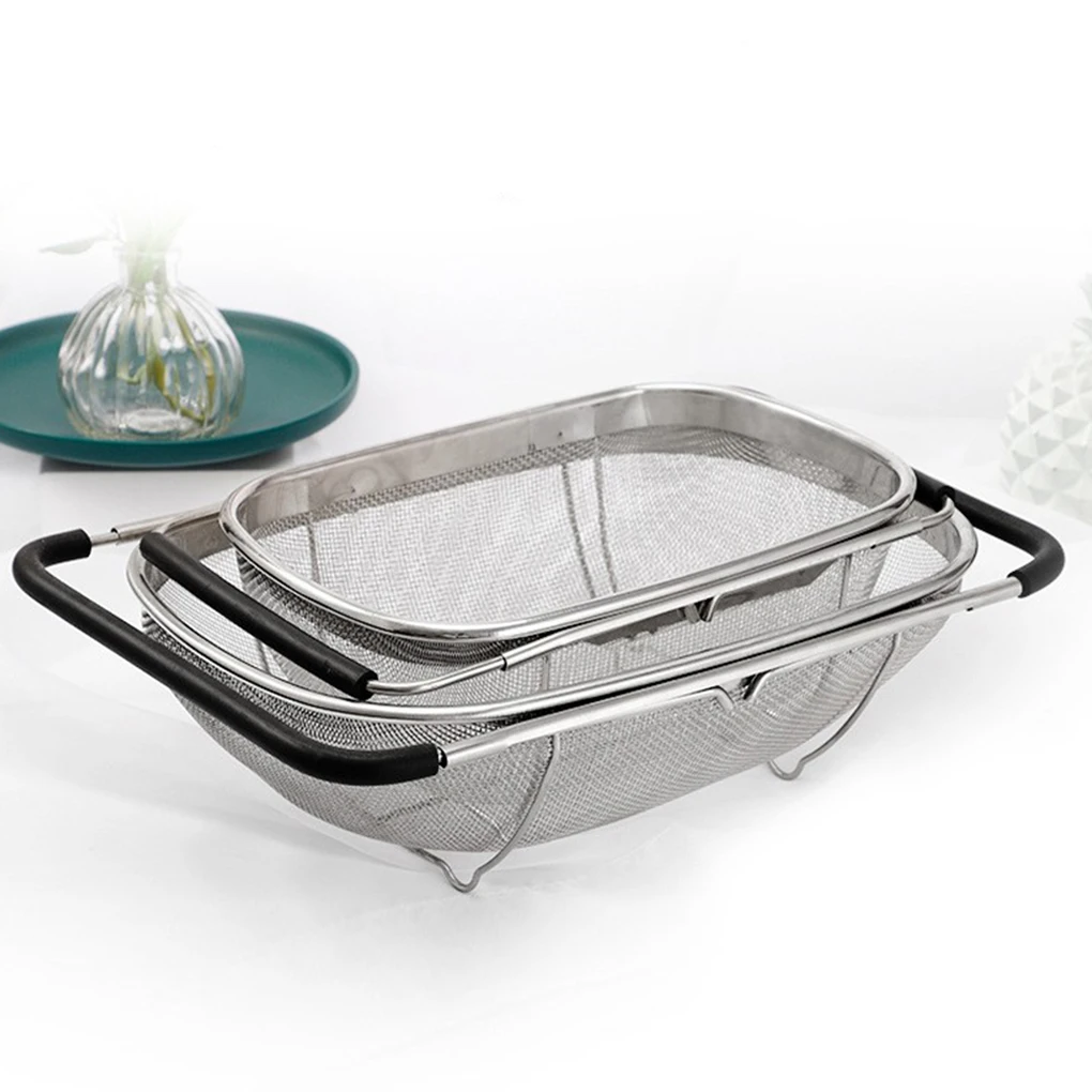 

Расширяемая кухонная корзина для слива фильтр из нержавеющей стали бар дуршлаг