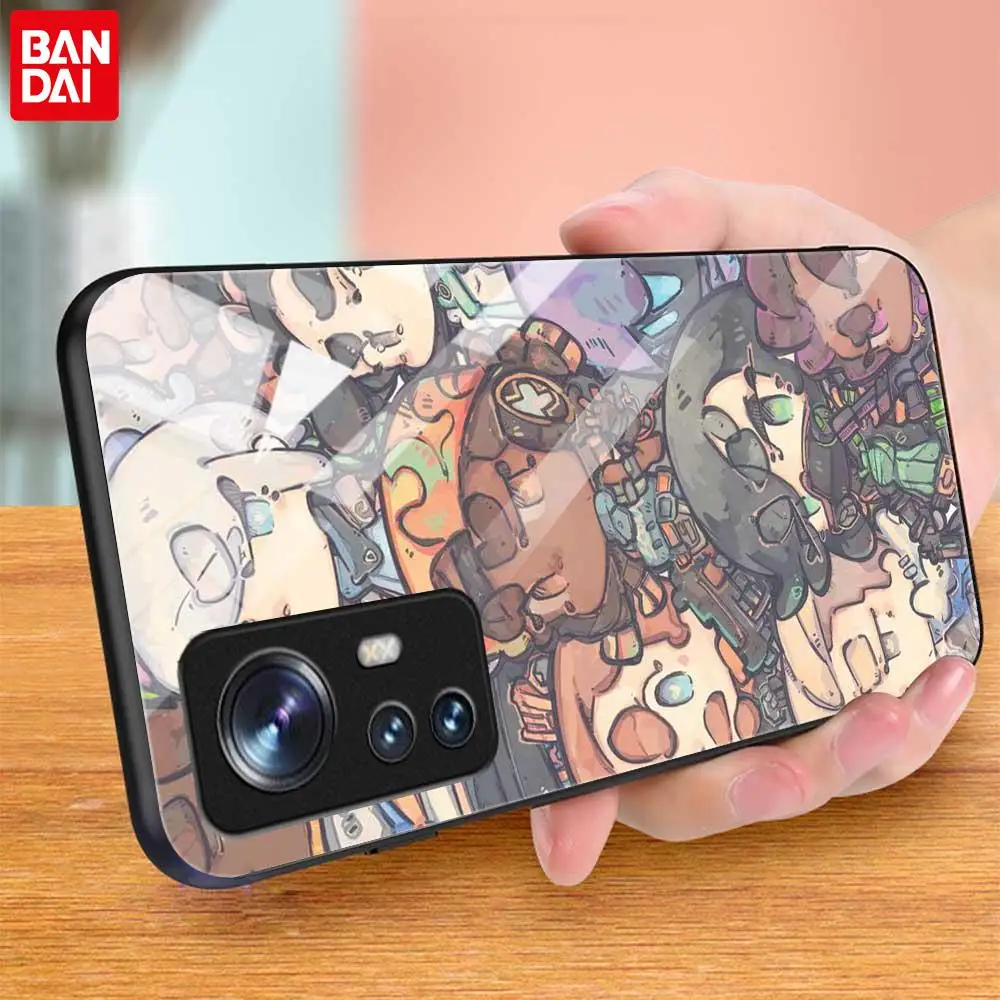 Cartoon Valorant Anime Tempered Glass Case For Xiaomi Mi 11Lite Poco X3 NFC 9T 11 12 11T Note 10 10T Pro Lite Phone Cover Coque