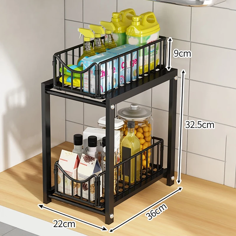 

Big Deal Flexible Sink Shelf Under Sink Cabinets Organizer With Sliding Storage Drawer Kitchen Sliding Cabinet Basket