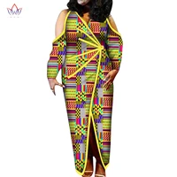 dresses for women 2022 elegant wedding tailor made ankara print full sleeve robe floor length casual clothes long outfits wy6267