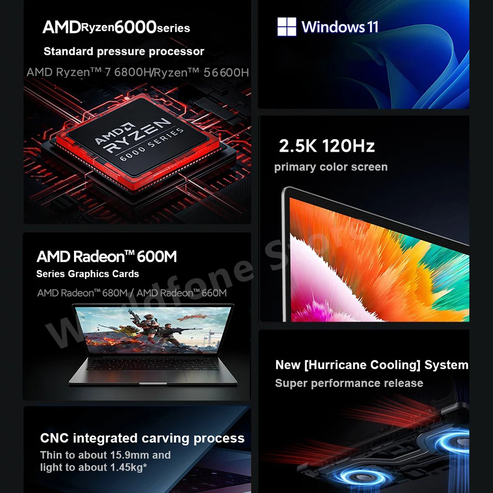 Оригинальный ноутбук Xiaomi Mi RedmiBook Pro 14 2022 Ryzen Edition AMD R7 6800H дюймов 2 5 K экран Windows 11