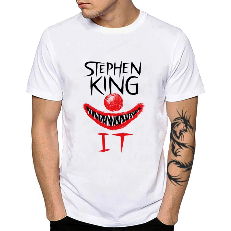 Футболка с изображением клоуна Стефана Кинг оно футболки для Хэллоуина